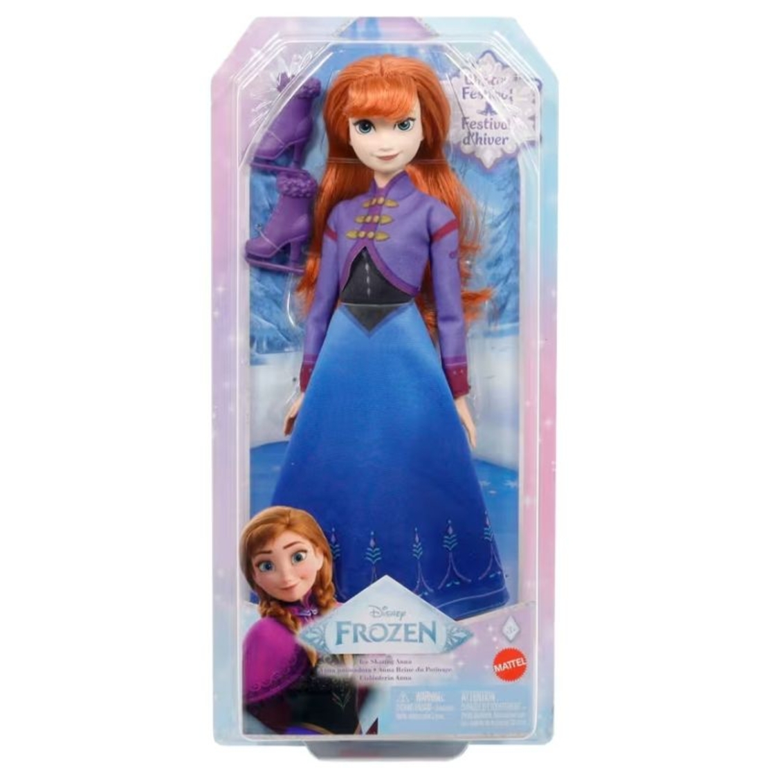 Кукла Mattel Disney Frozen Anna, с кънки за лед