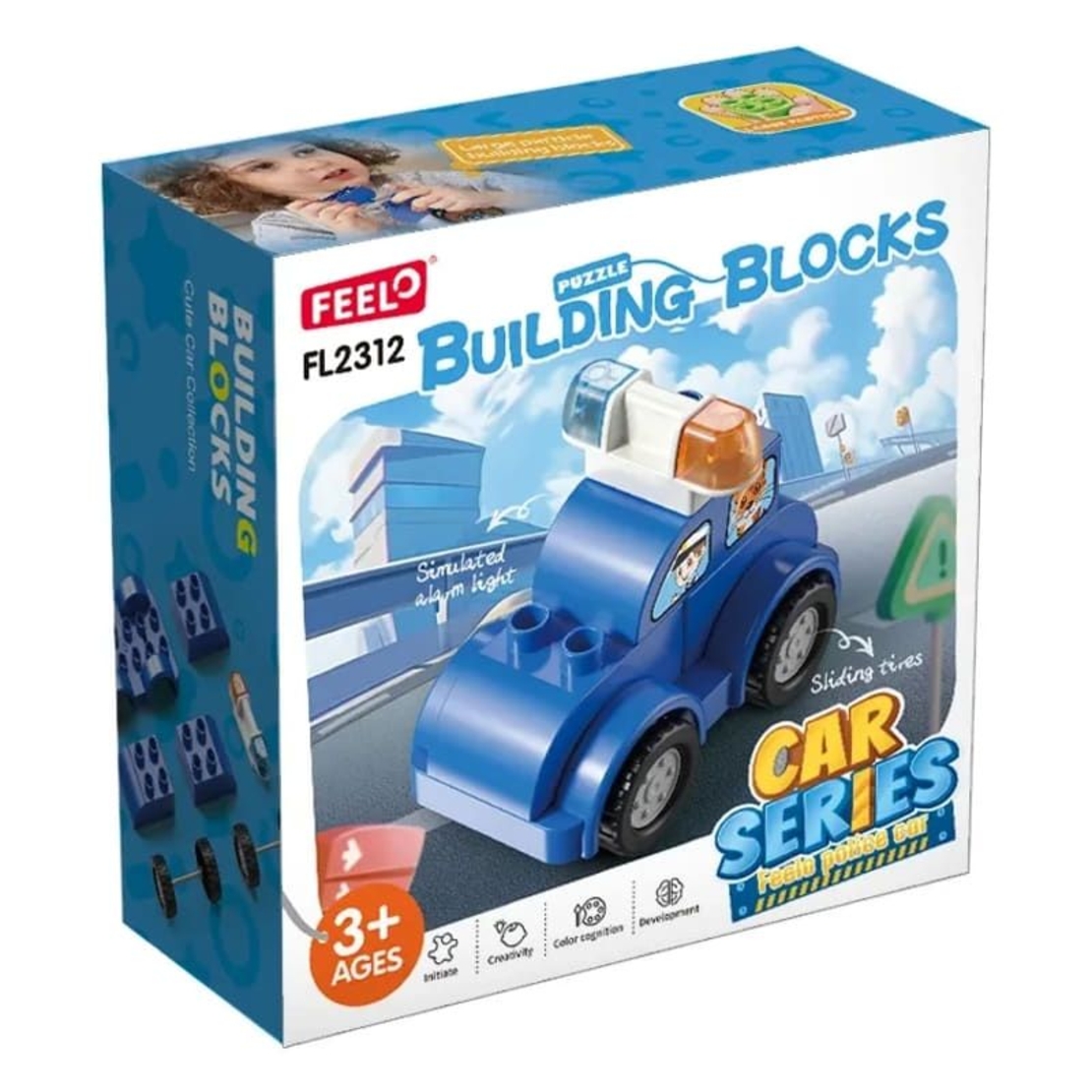 Конструктор Feelo Car Series Police Car, 7 ч.