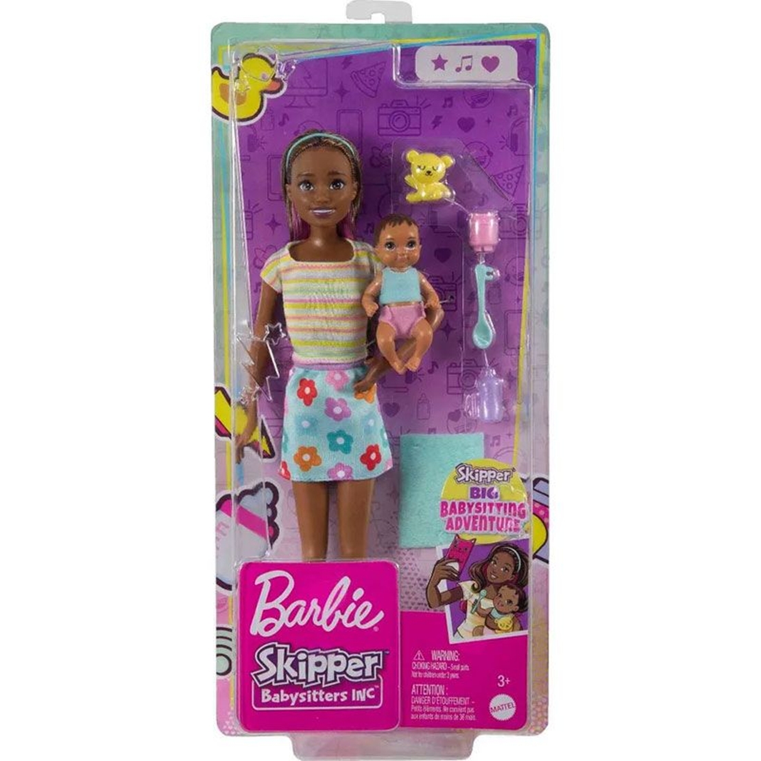 Кукла с бебе Mattel Barbie Skipper Babysitters и аксесоари