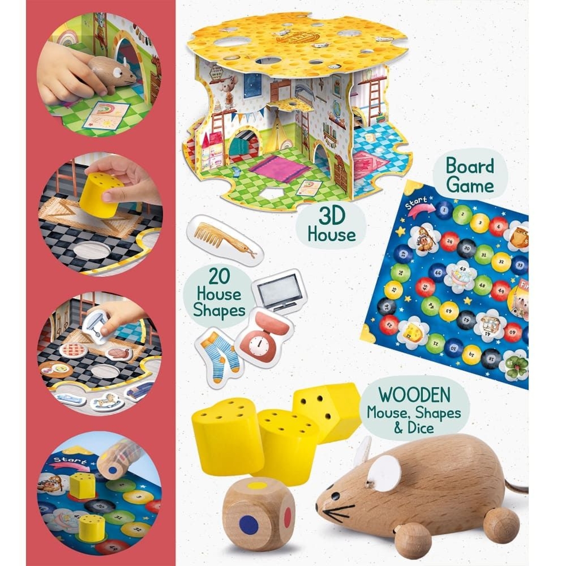 Настолна игра Lisciani Montessori Baby Wood The house of the mouse 107315