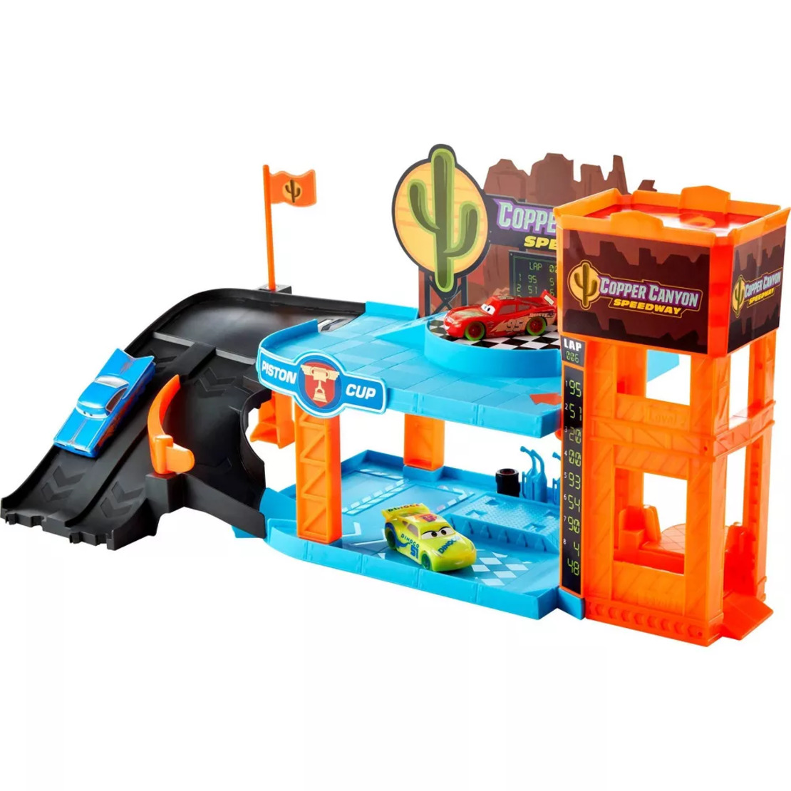 Игрален комплект Mattel Cars 3 Glow Racers Copper Canyon Glowing Garage