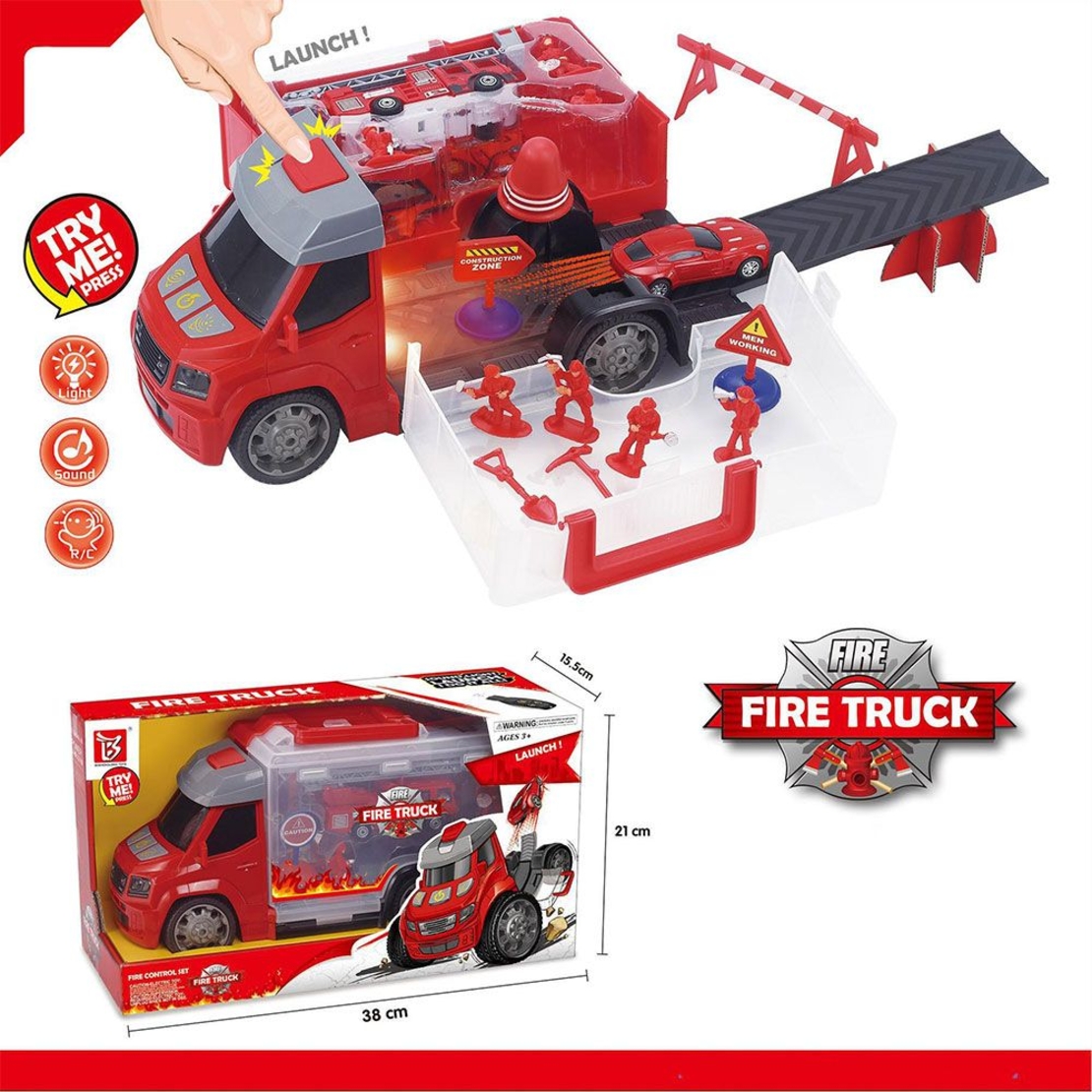 Писта Raya Toys Пожарна с аксесоари, звуци и светлини