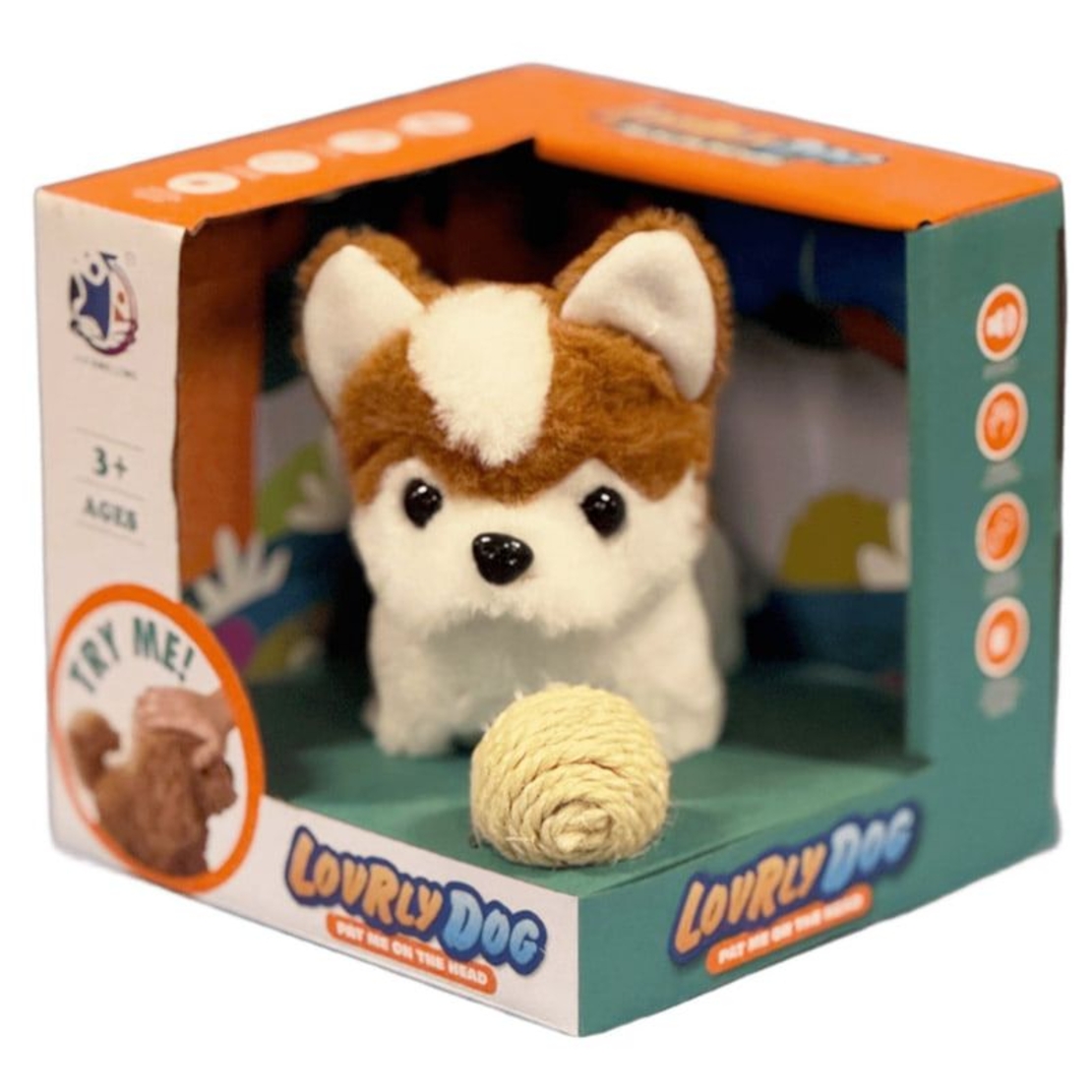 Интерактивна играчка ходещо лаещо куче Raya Toys Lovrly dog, с кокал и топка