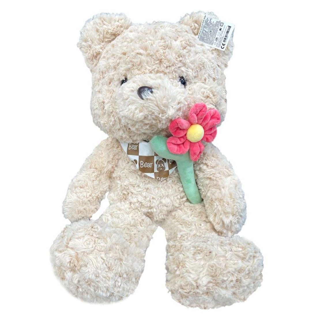 Плюшено мече Raya Toys С цвете, 65 см