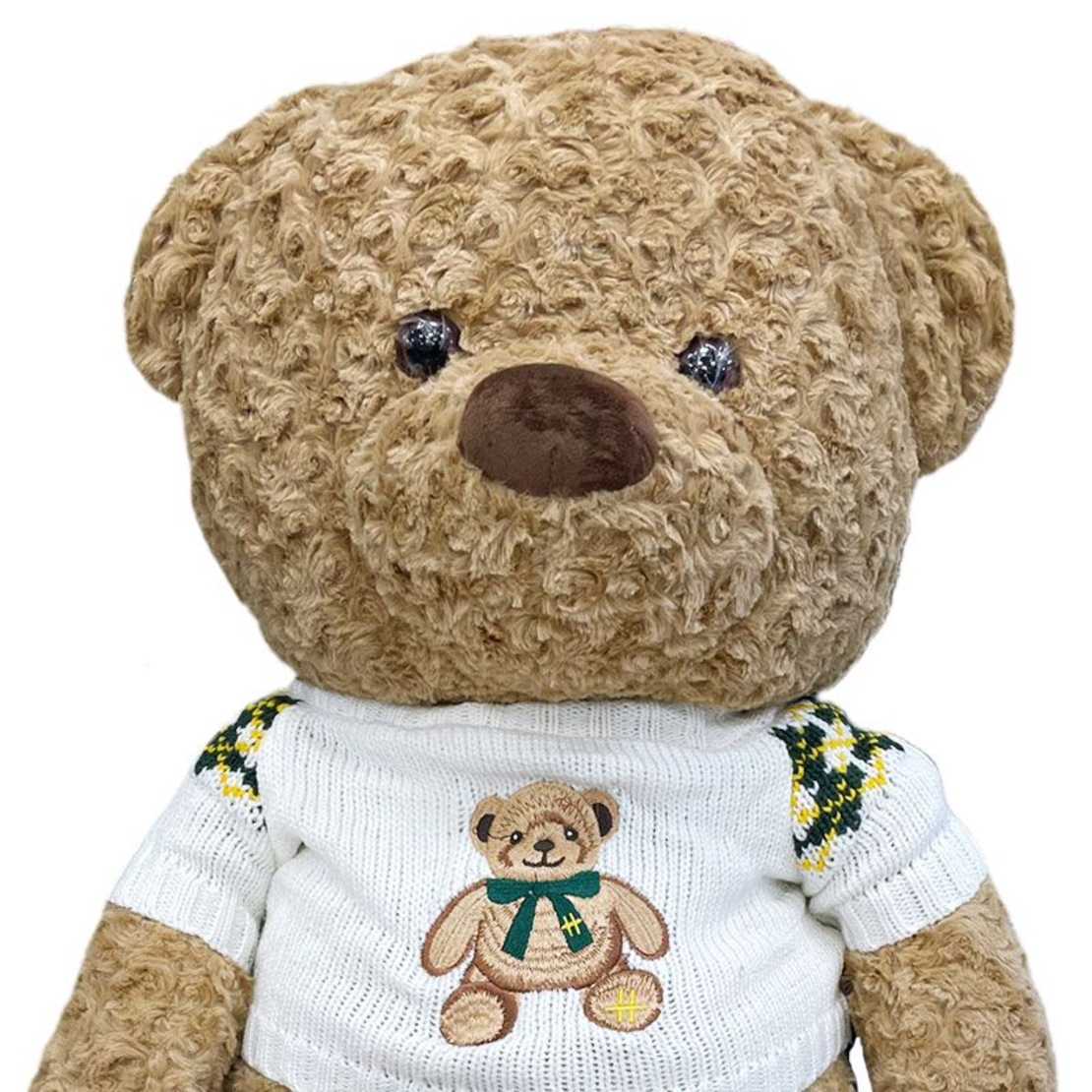Плюшено мече Raya Toys с пуловер, 80 см