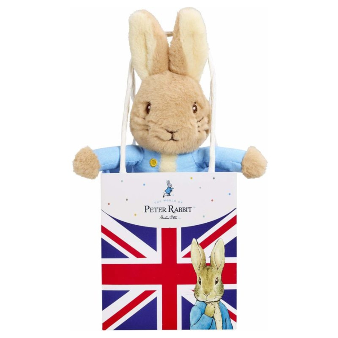 Плюшена играчка Peter Rabbit в подаръчна торбичка
