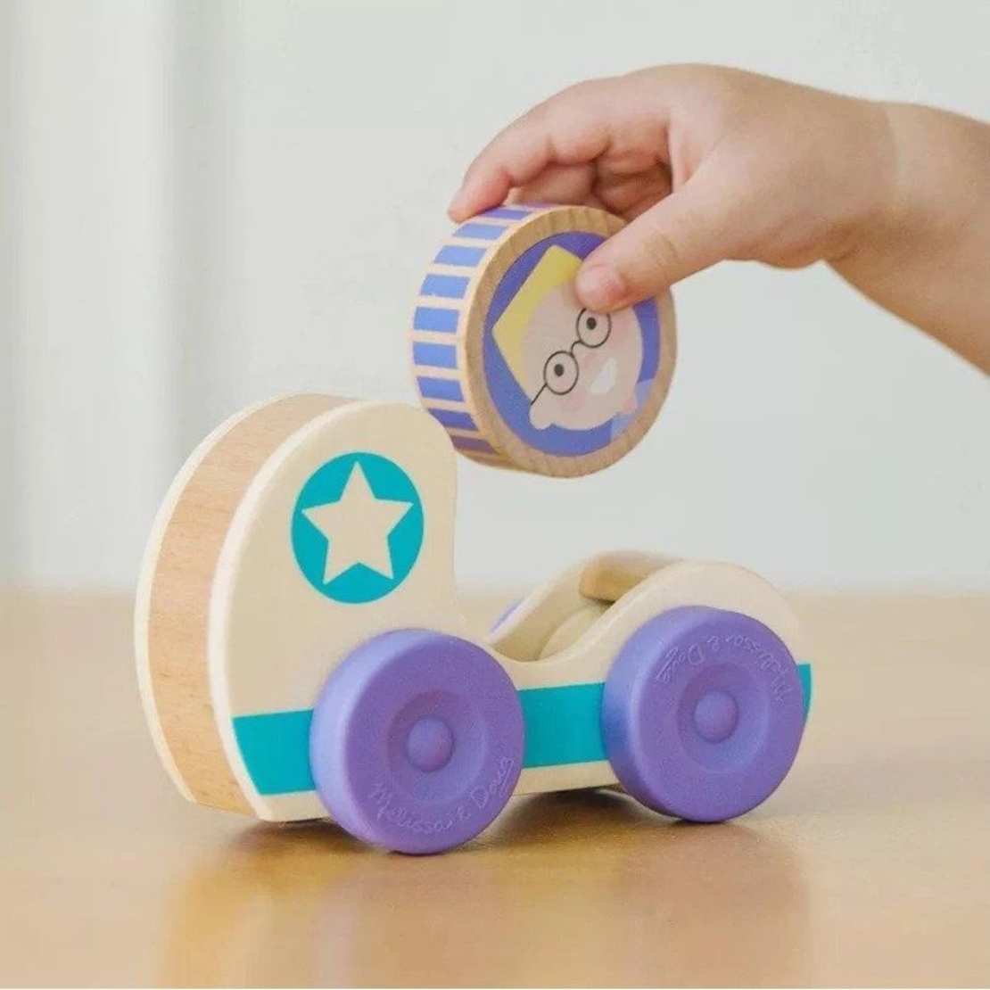 Дървена състезателна кола Melissa and Doug GO Tots Star cars 30747