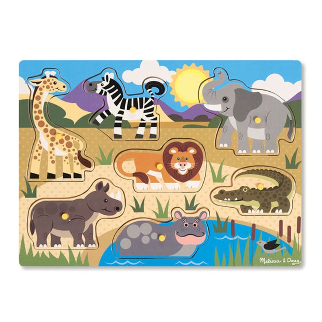 Дървен пъзел Melissa and Doug Сафари 19054