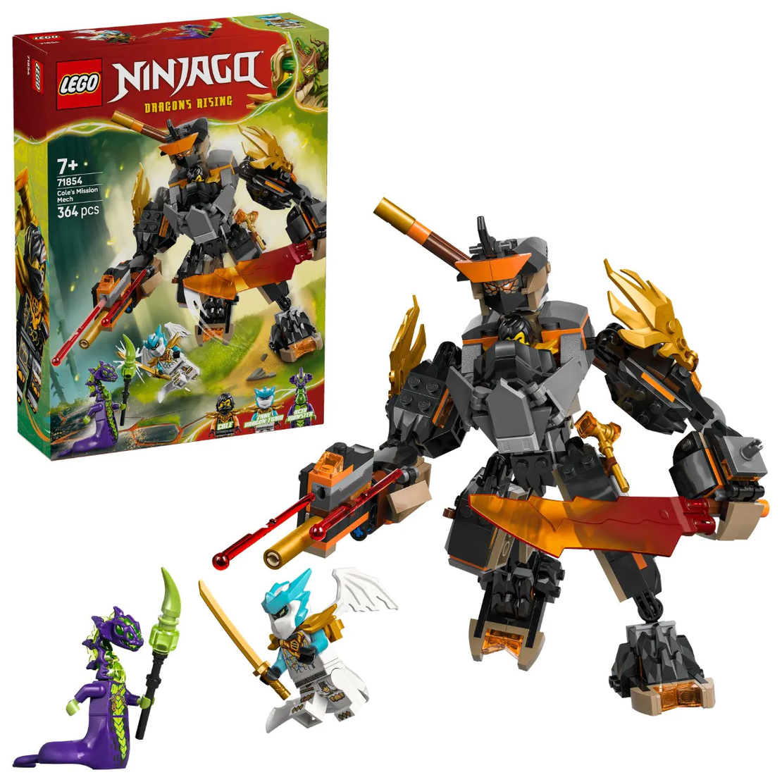 LEGO® NINJAGO® Робот за мисии на Коул и драконът Зейн 71854