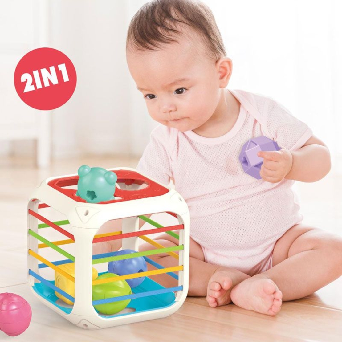 Сортер за бебе 2 в 1 Raya Toys Кубче