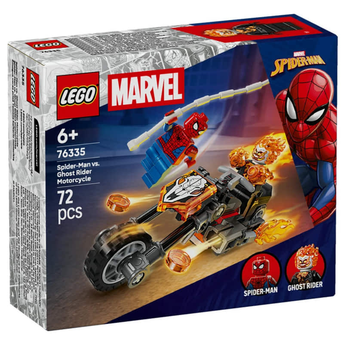 LEGO® Marvel Спайдърмен срещу Призрачен ездач с мотоциклет 76335