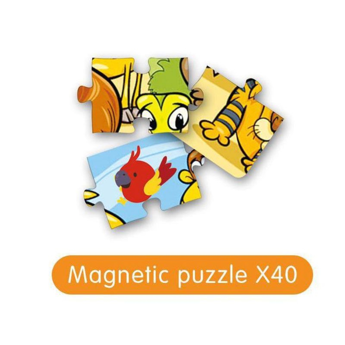 Магнитен пъзел Raya Toys Парк с животни 40 части