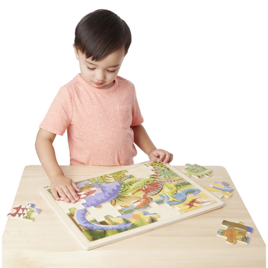 Дървен пъзел Динозаври в рамка Melissa and Doug 19066