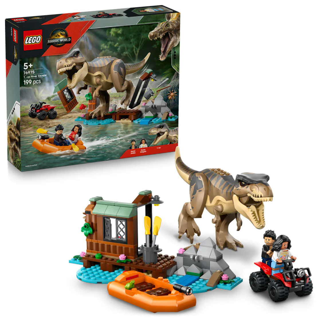 LEGO® Jurassic World Бягство по реката от тиранозавър рекс 76975