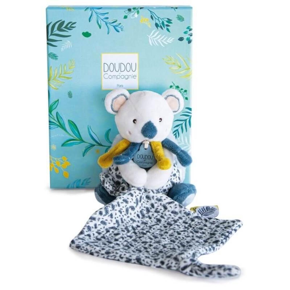 Плюшена играчка за гушкане Doudou коала с кърпичка 15 см с луксозна кутия, DC3667