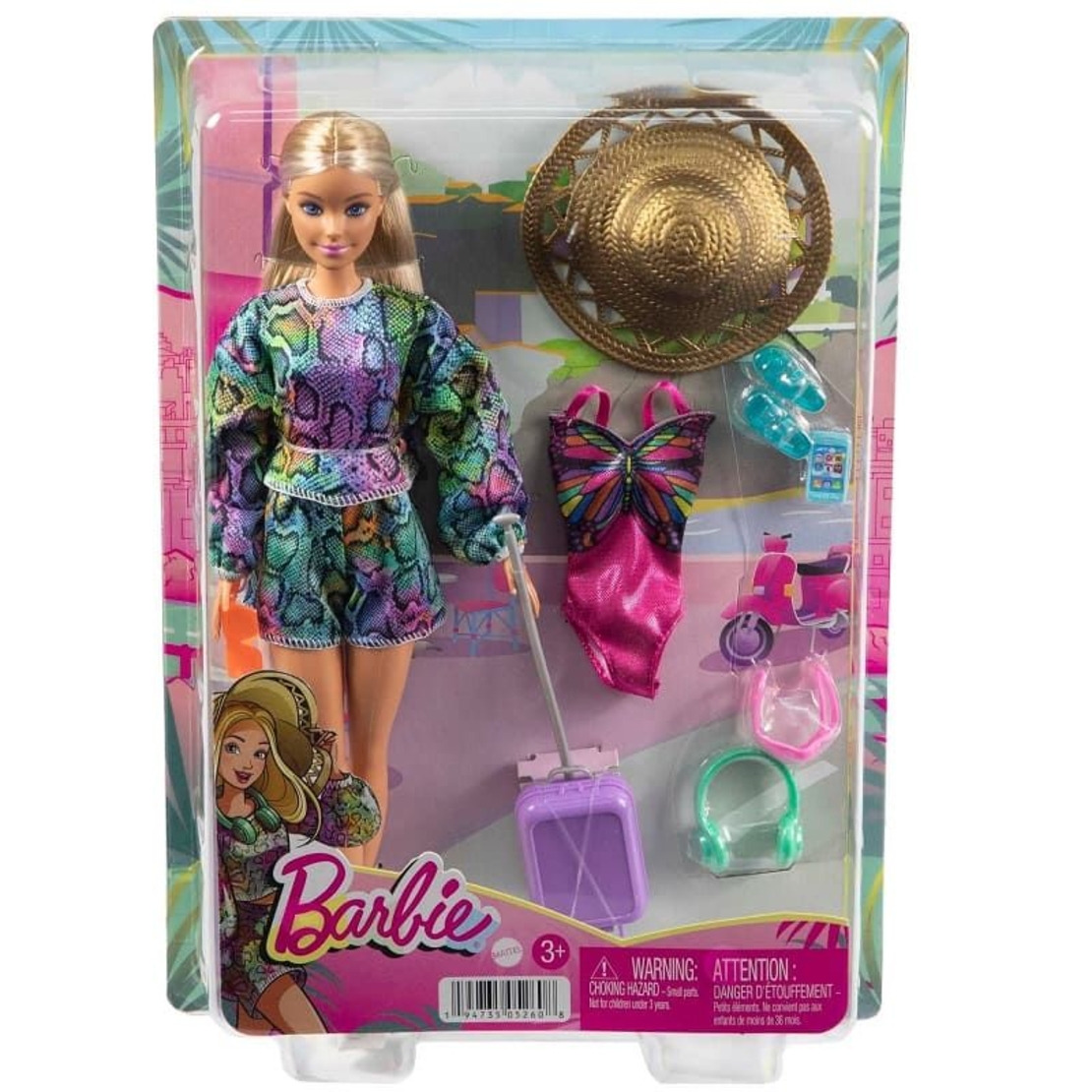 Кукла Mattel Barbie Holiday Fun с аксесоари за път