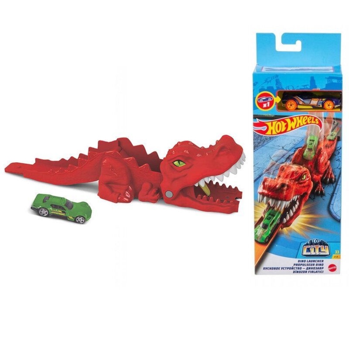 Изстрелвачка за писти Mattel Hot Wheels City Launcher, с количка
