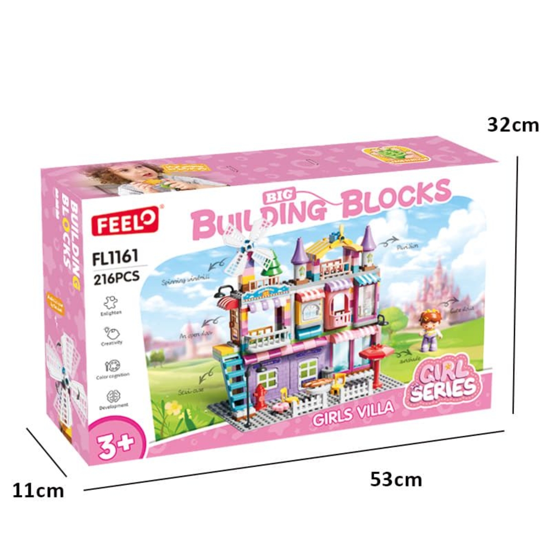 Kонструктор Feelo Girl Series Розова вила, 216 ч.