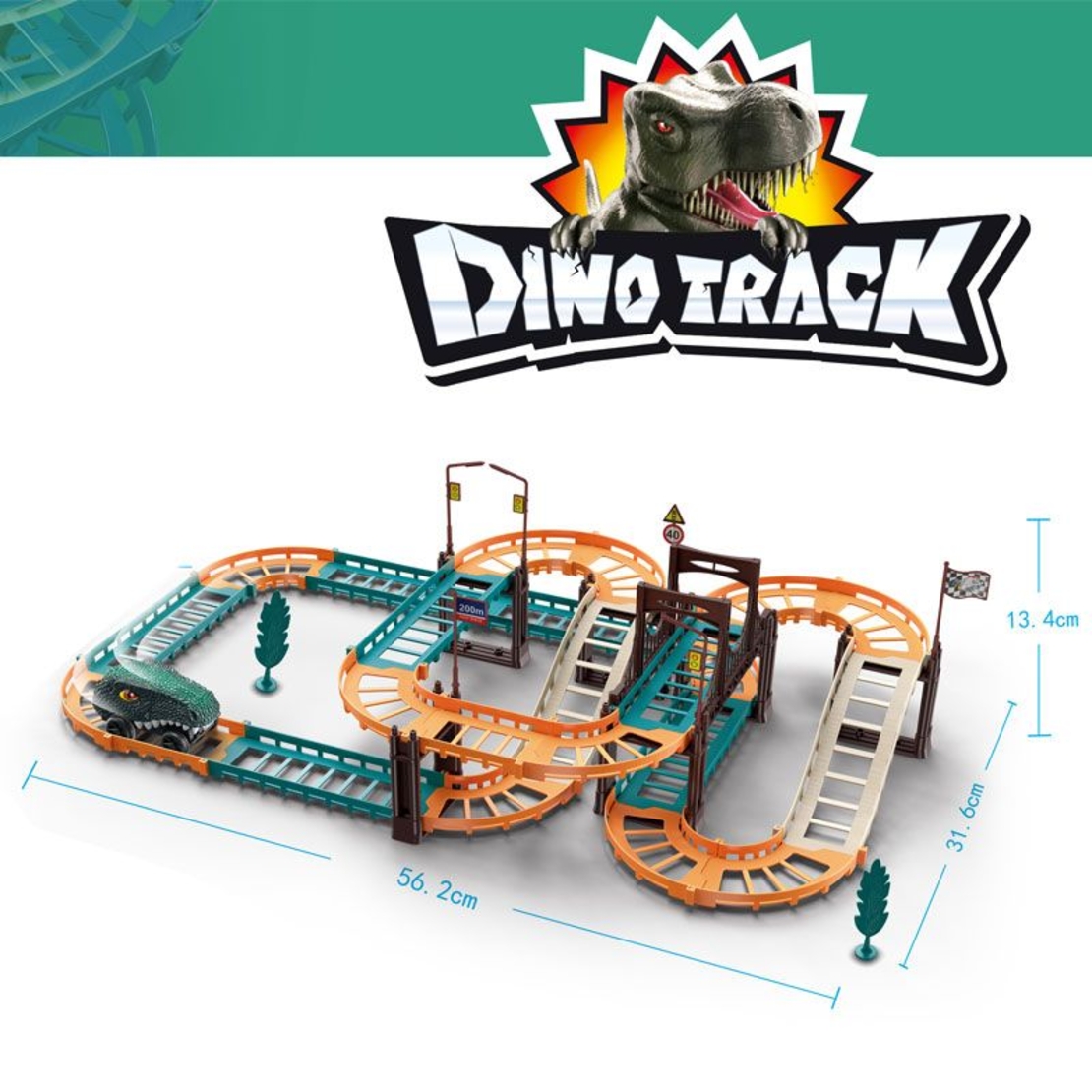 Писта Raya Toys Dino Track, 49 части, с 1 кола