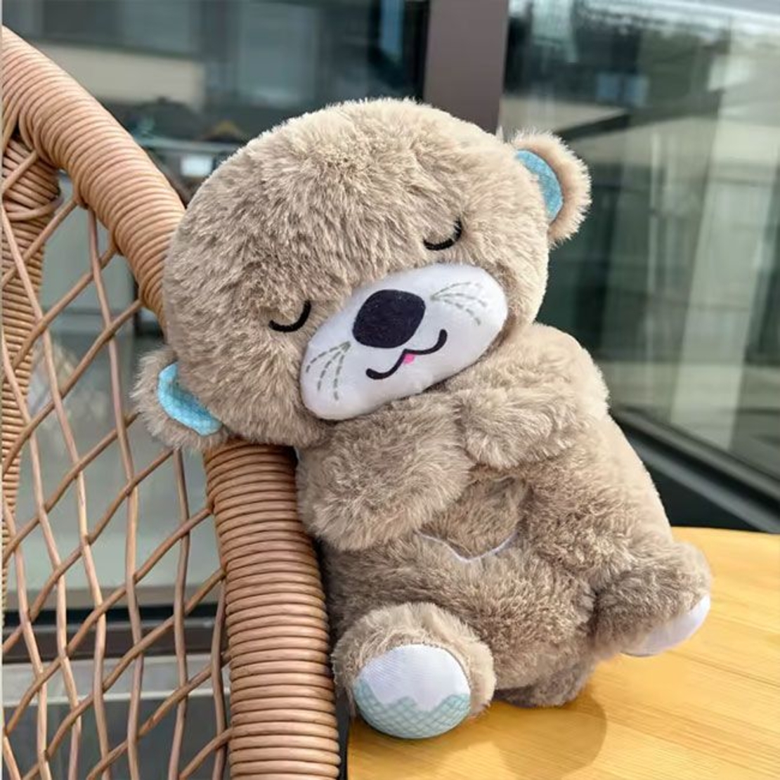 Музикална бебешка играчка Raya Toys Дишаща видра със светлина