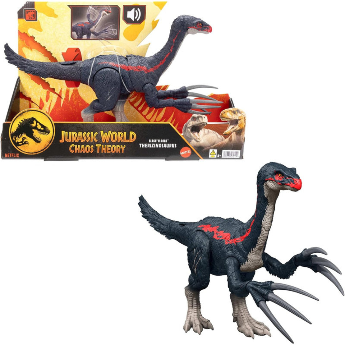 Интерактивна играчка Mattel Jurassic World Therizinosaurus, JCG16