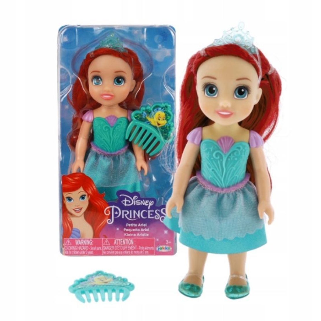 Кукла Jakks Pacific Disney Princess Ариел с гребен, 15 см.