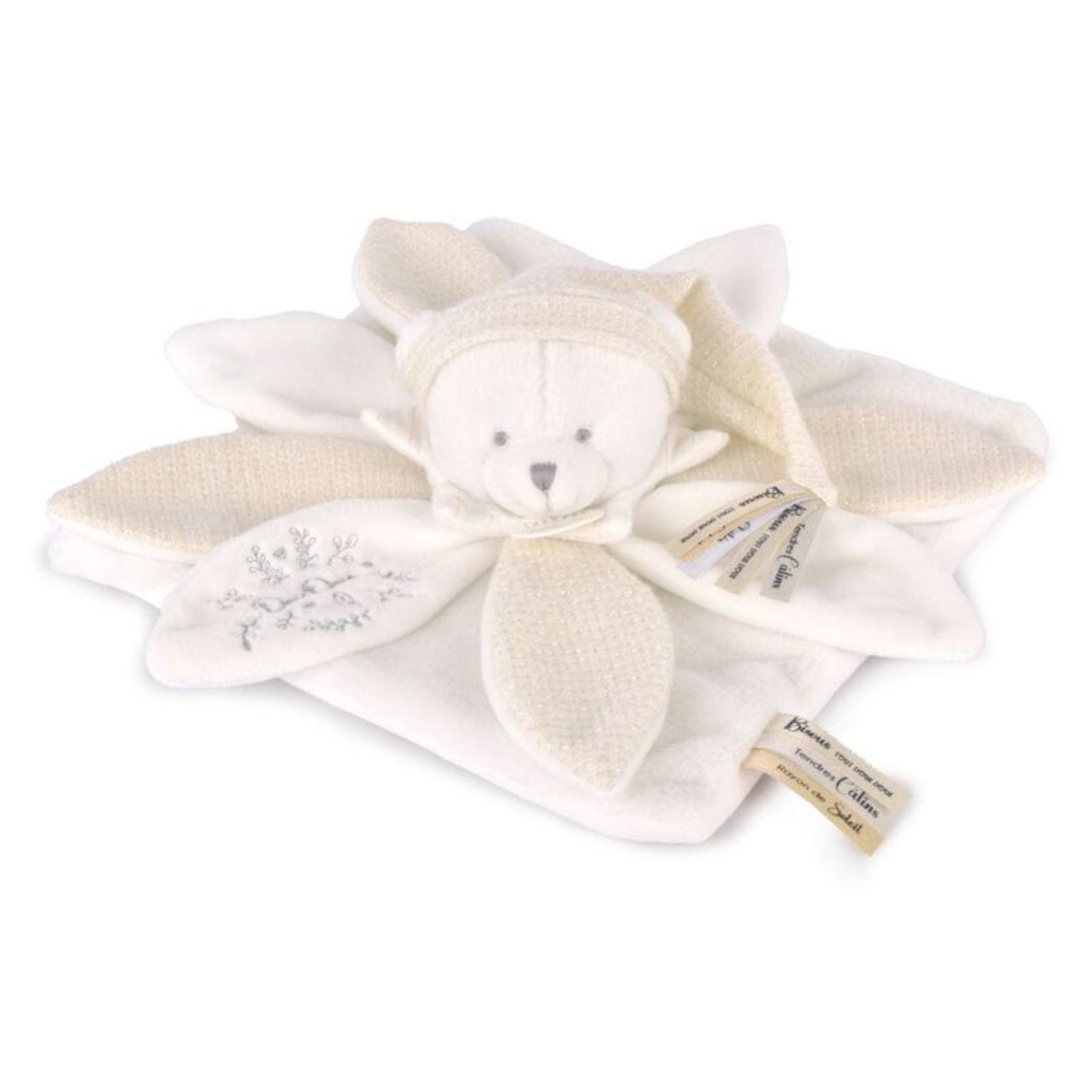 Плюшено мече за гушканe Doudou Blanc, 25см.