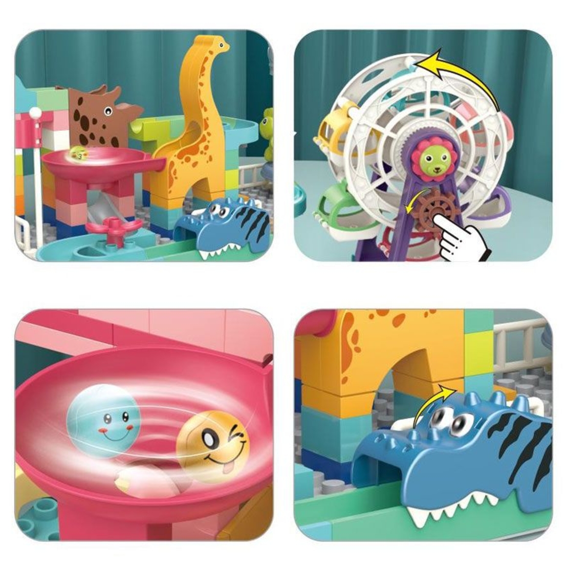 Raya Toys Конструктор Увеселителен парк с Динозаври, 98 части