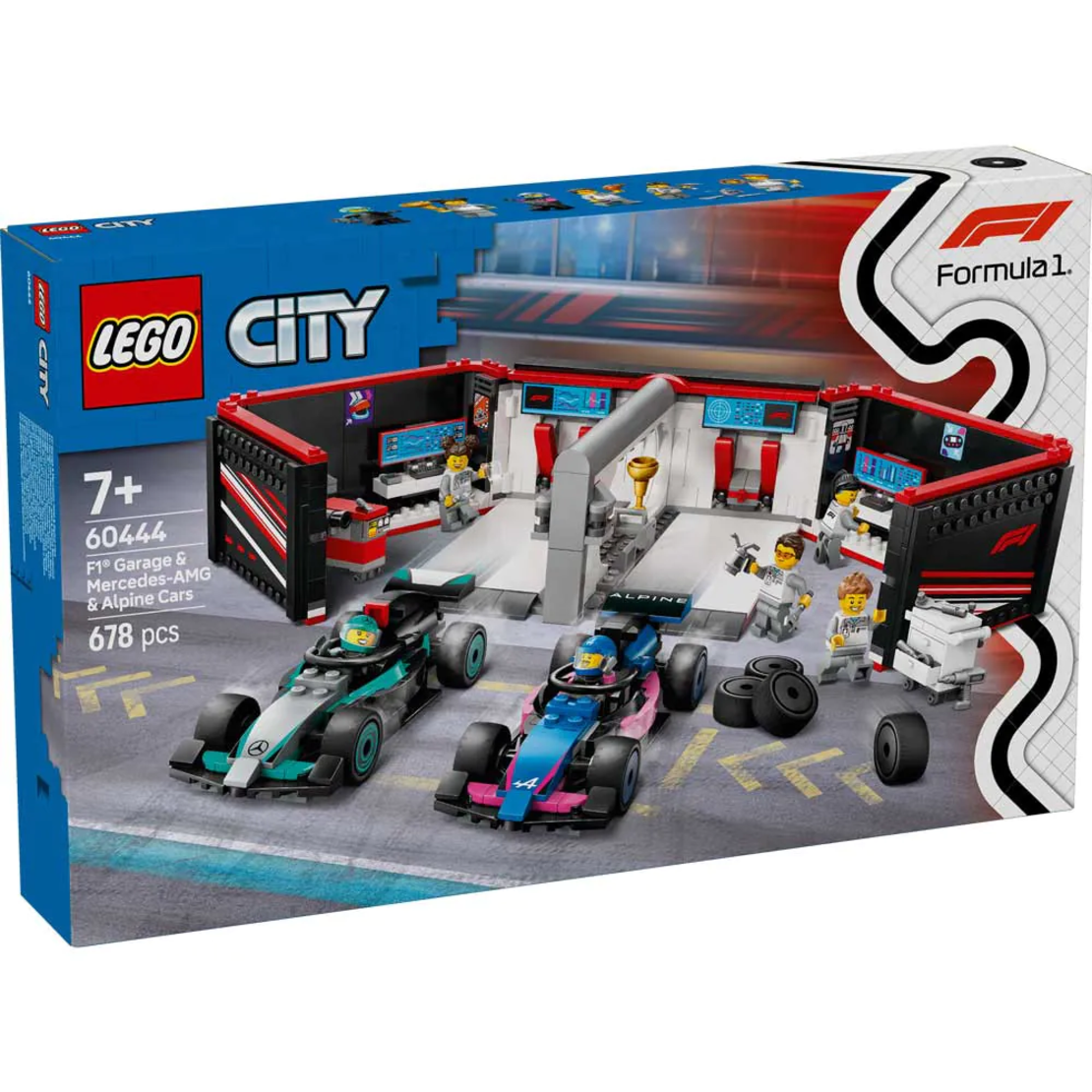 LEGO® City F1® Гараж с коли Mercedes-AMG и Alpine 60444