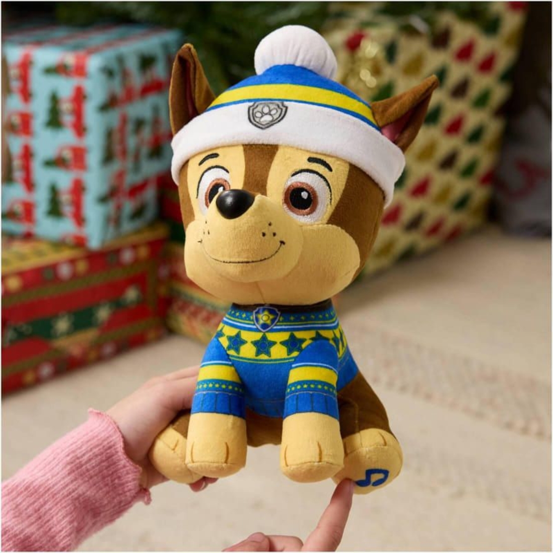 Музикална плюшена играчка Spin Master Paw Patrol Holiday Plushy, 20 см.