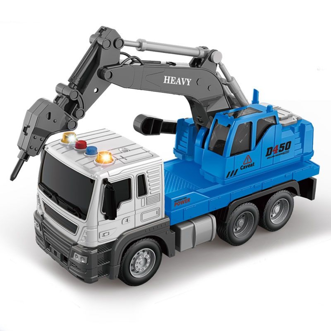 Детски камион с къртач Raya Toys Truck Car с музика и светлини, 1:16