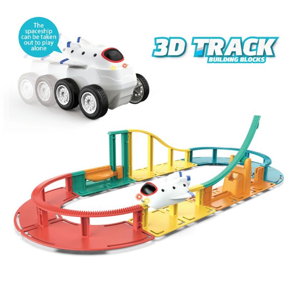 Детска писта 2 в 1 Raya Toys 3D Track Совалка със светлини