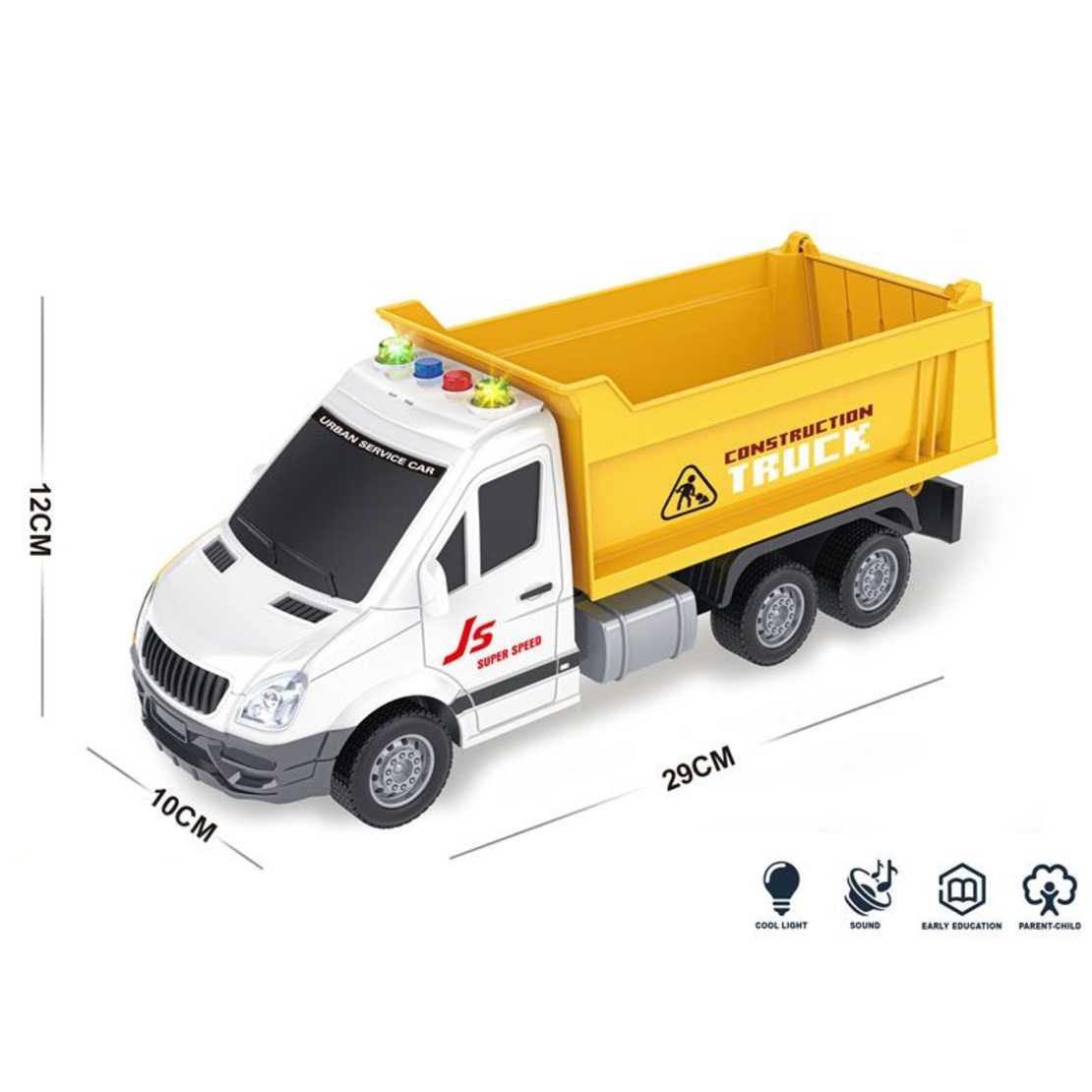 Детски камион самосвал Raya Toys Truck Car с музика и светлини, 1:16