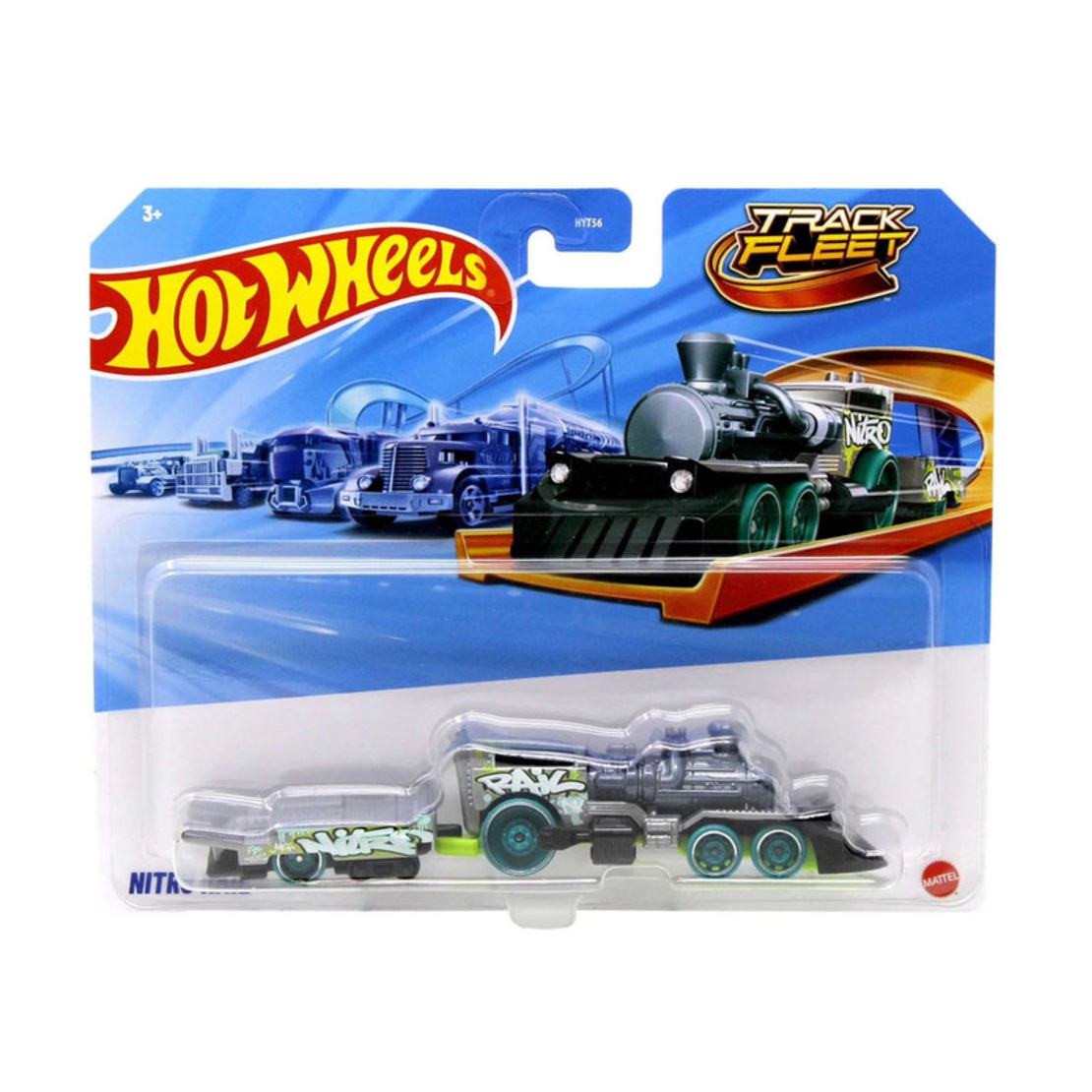 Детска играчка камион Mattel Hot Wheels Track Fleet Влекач с ремарке 1:64, асортимент, HYT56