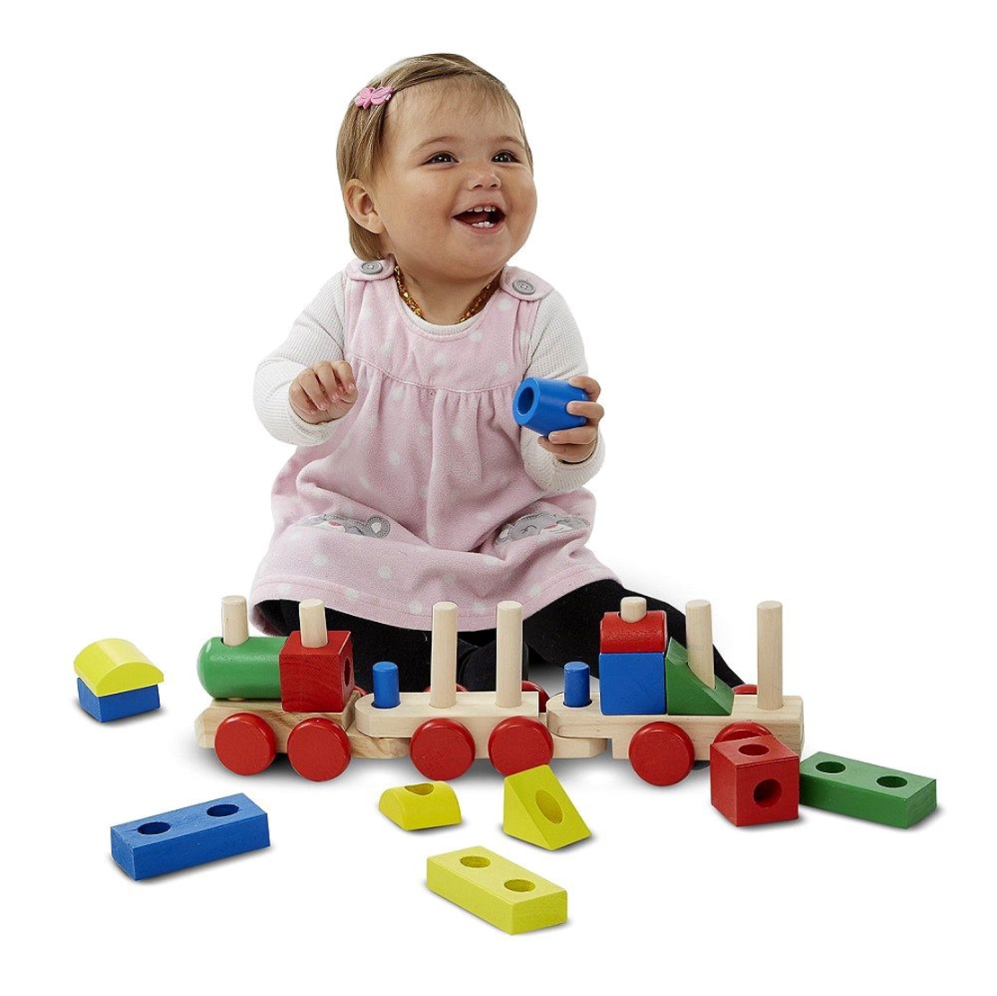 Дървен влак низанка Melissa and Doug 10572