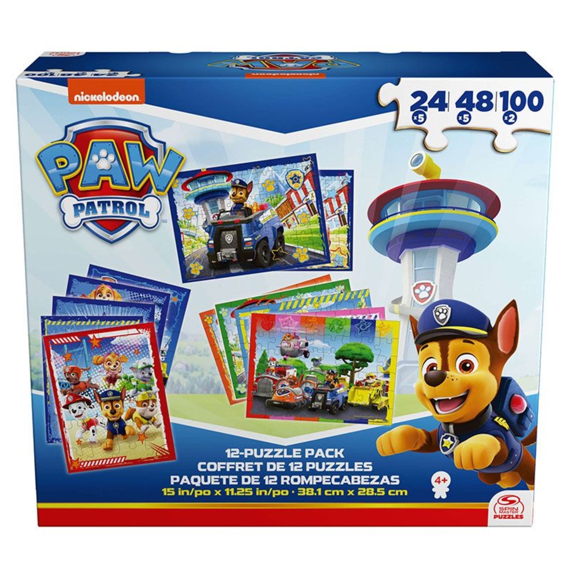 Комплект детски пъзели Spin Master Paw Patrol 12 броя, 560 ч.