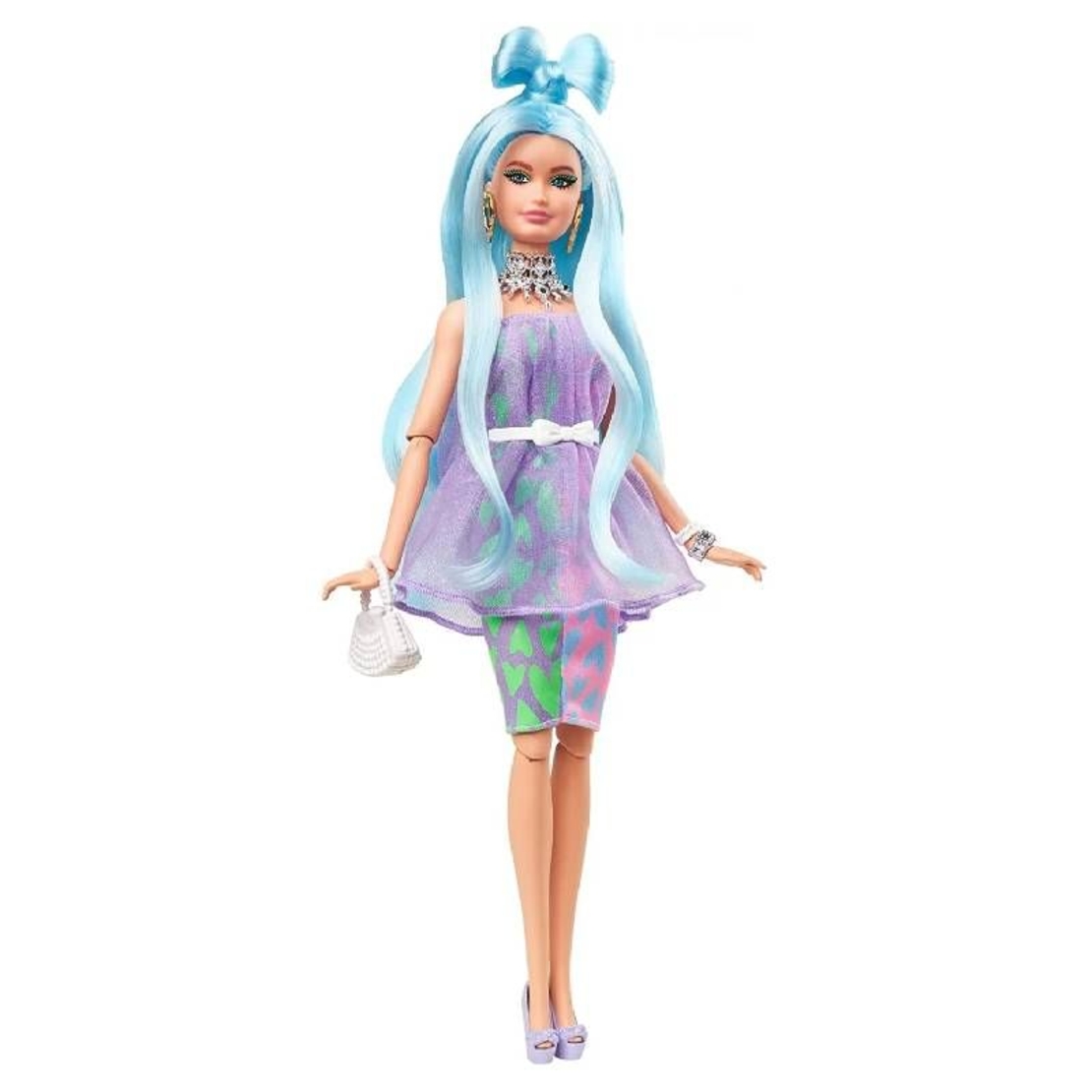 Кукла Mattel Barbie Extra Blue Hair Deluxe с домашен любимец и аксесоари, над 30 визии