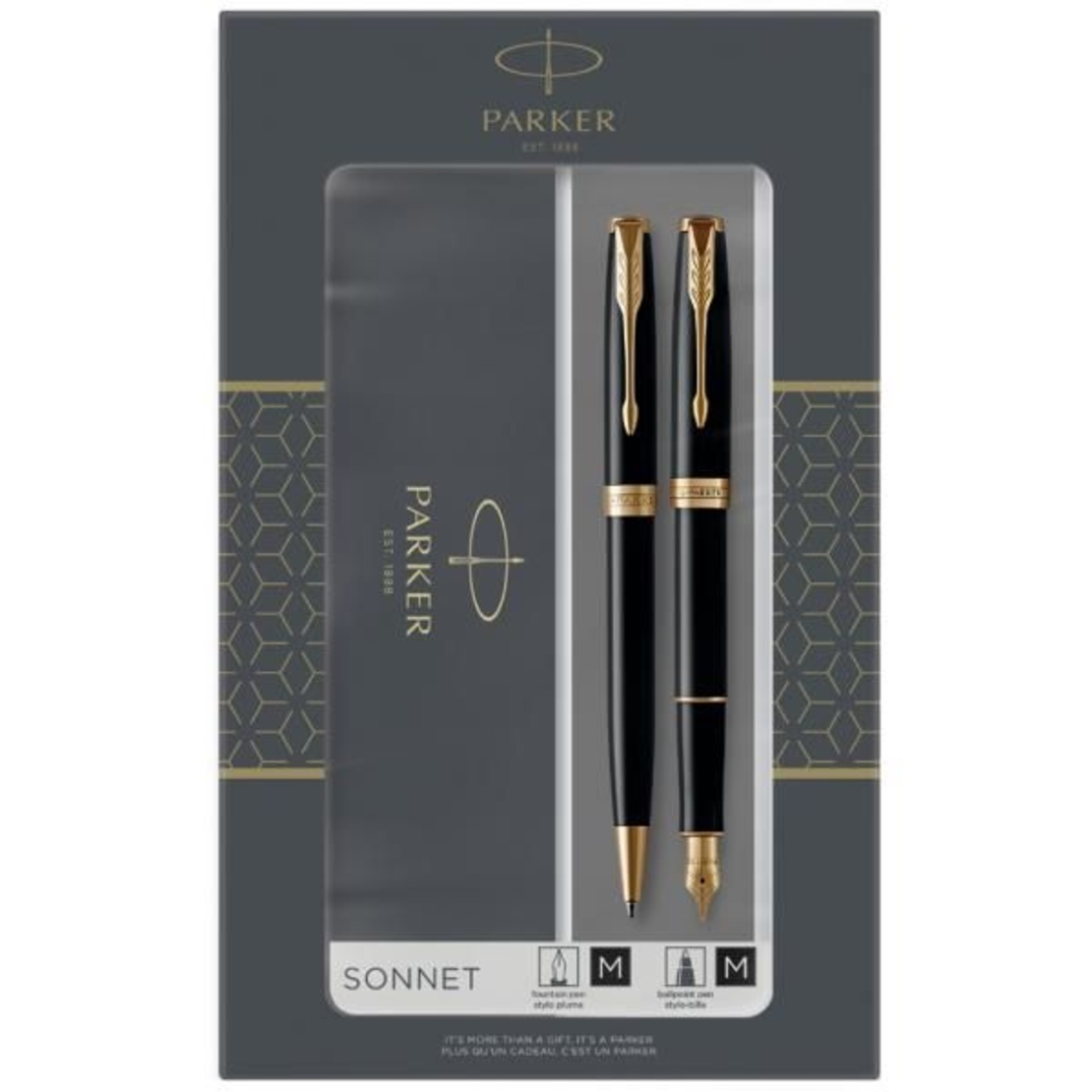 Комплект Химикалка и Писалка Паркер - Parker Royal Pen Sonnet Black GT