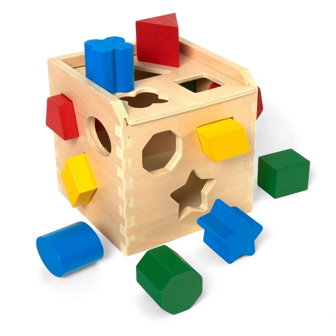Дървен сортер Melissa and Doug Куб с форми 575