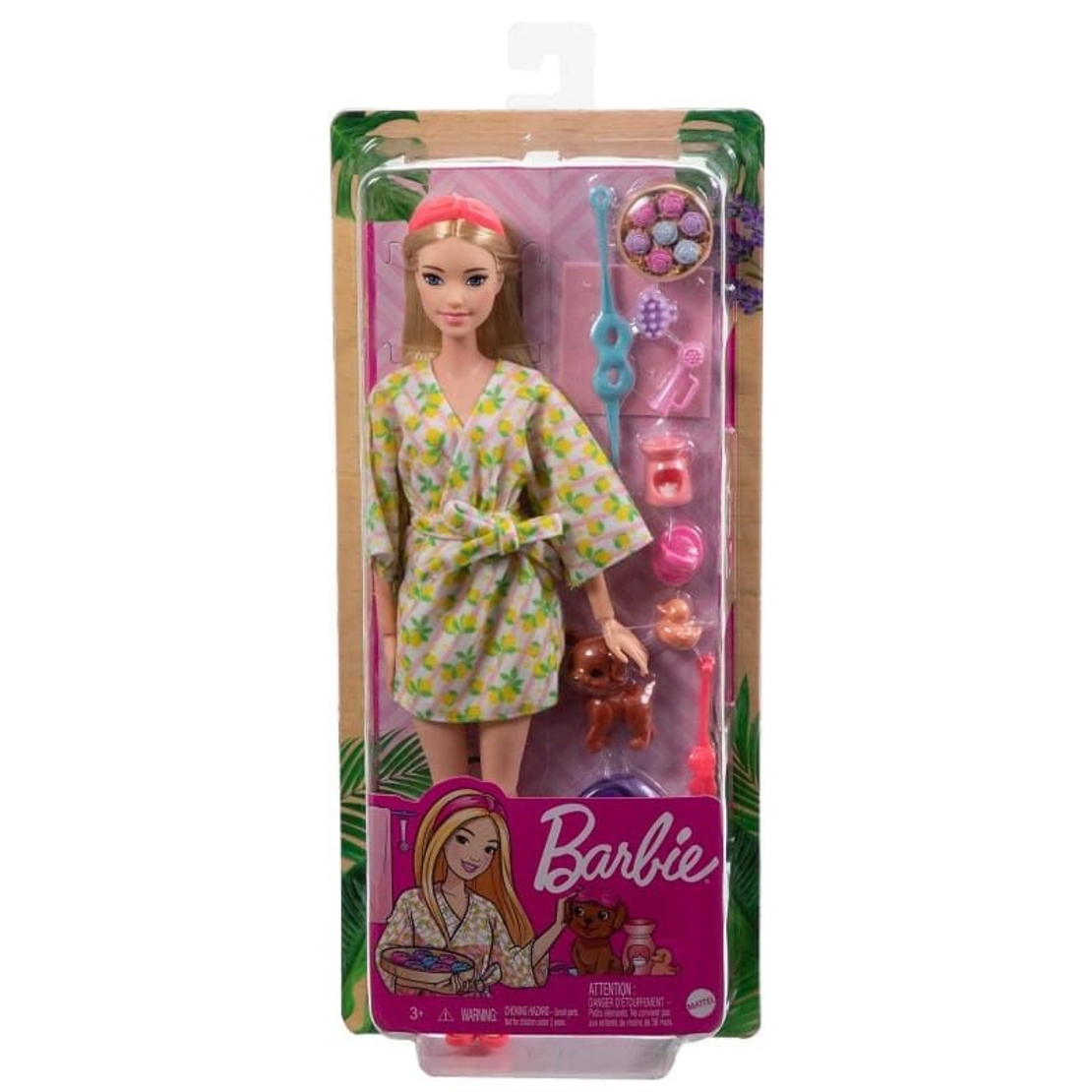 Кукла Mattel Barbie Wellness Self-Care Spa Day, с аксесоари