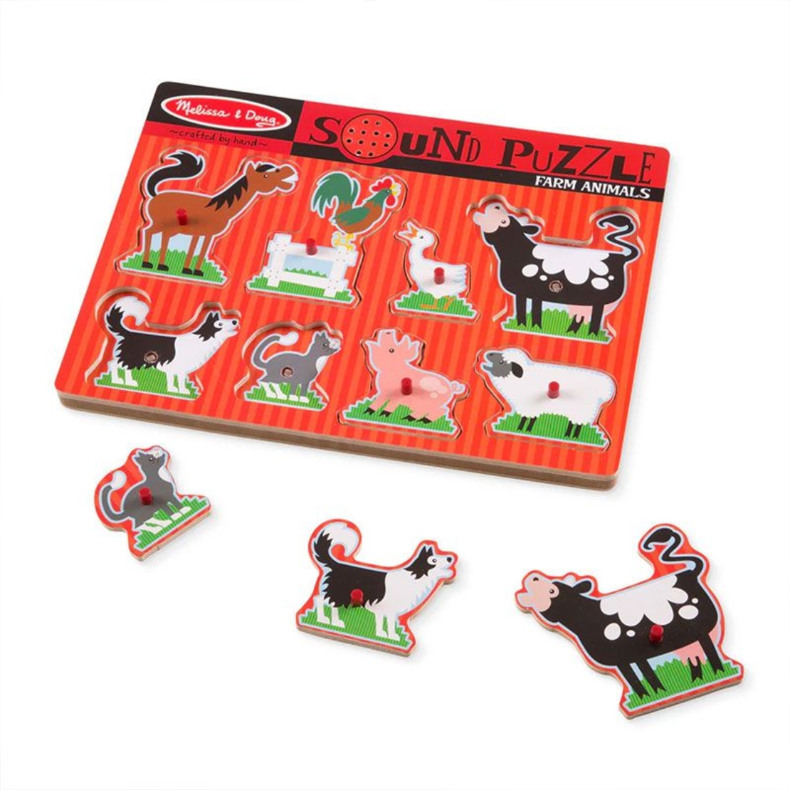 Пъзел със звуци Melissa and Doug Селскостопански животни, 50204