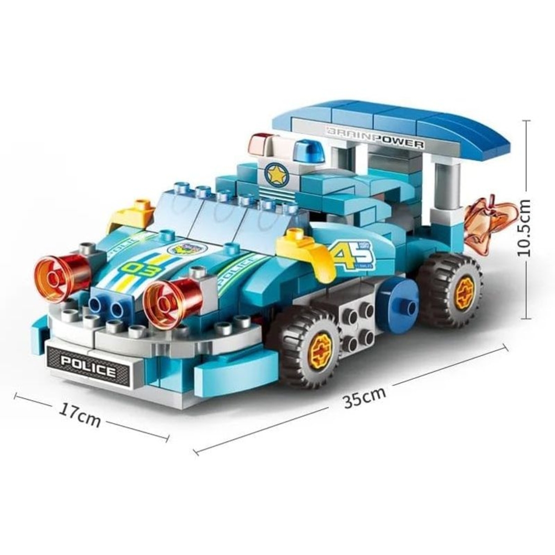 Конструктор 4в1 Feelo Police Car, 182 ч.