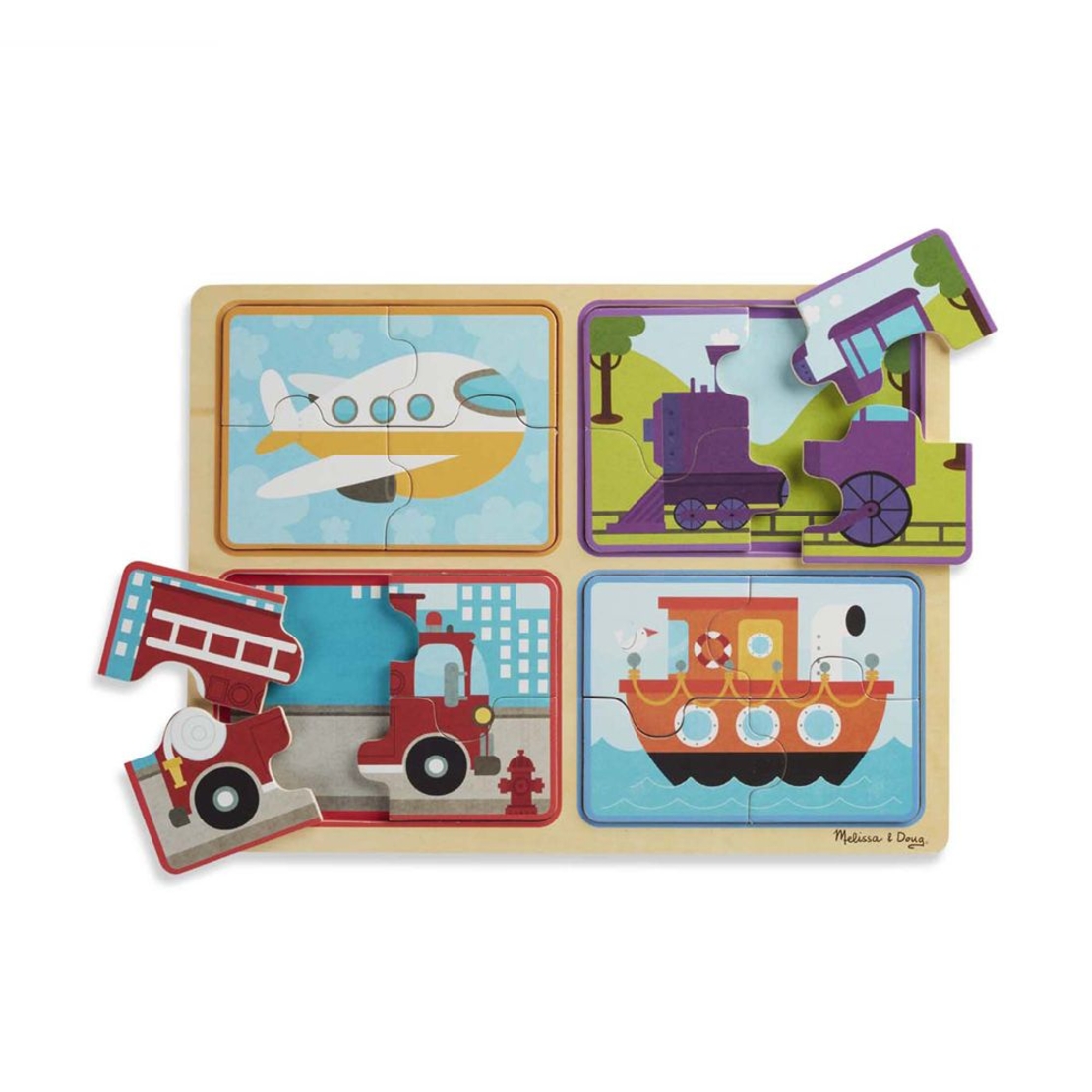 Дървен пъзел Melissa&Doug превозни средства 41361