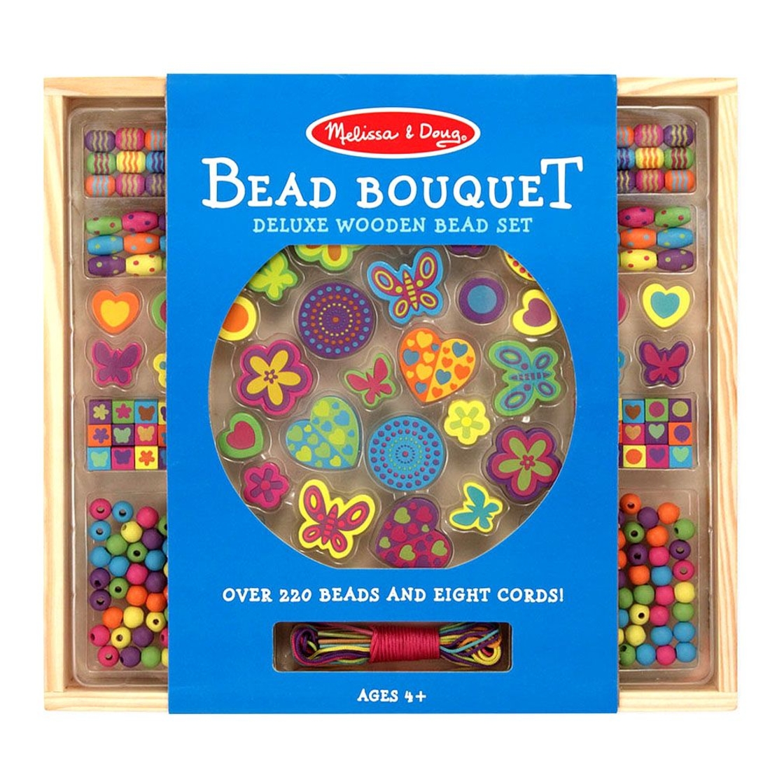 Комплект дървени мъниста Melissa and Doug Направи си сам бижута 14169