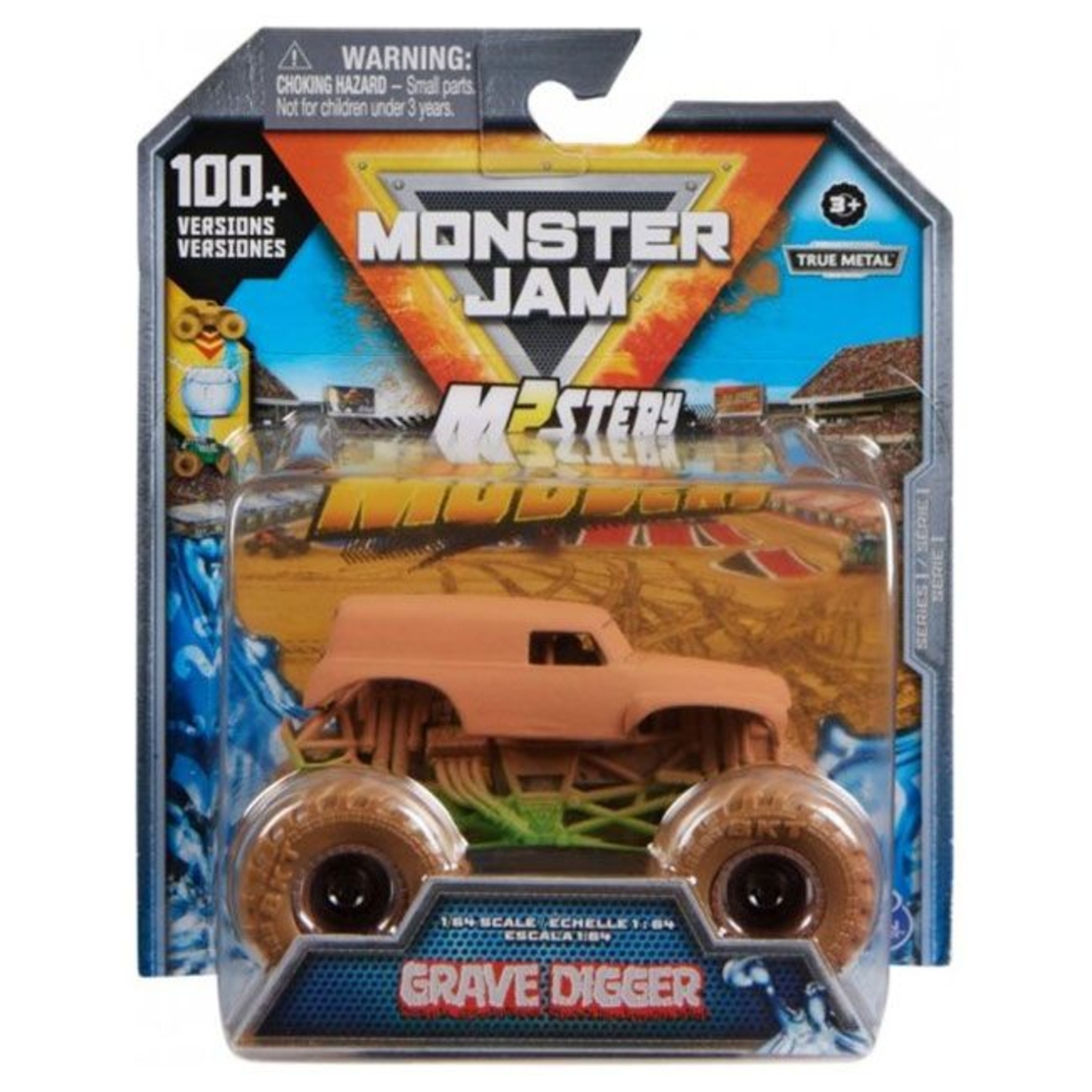 Детска кола за игра Spin Master Monster Jam True Metal Mystery Mudders 1:64, с променящ се цвят