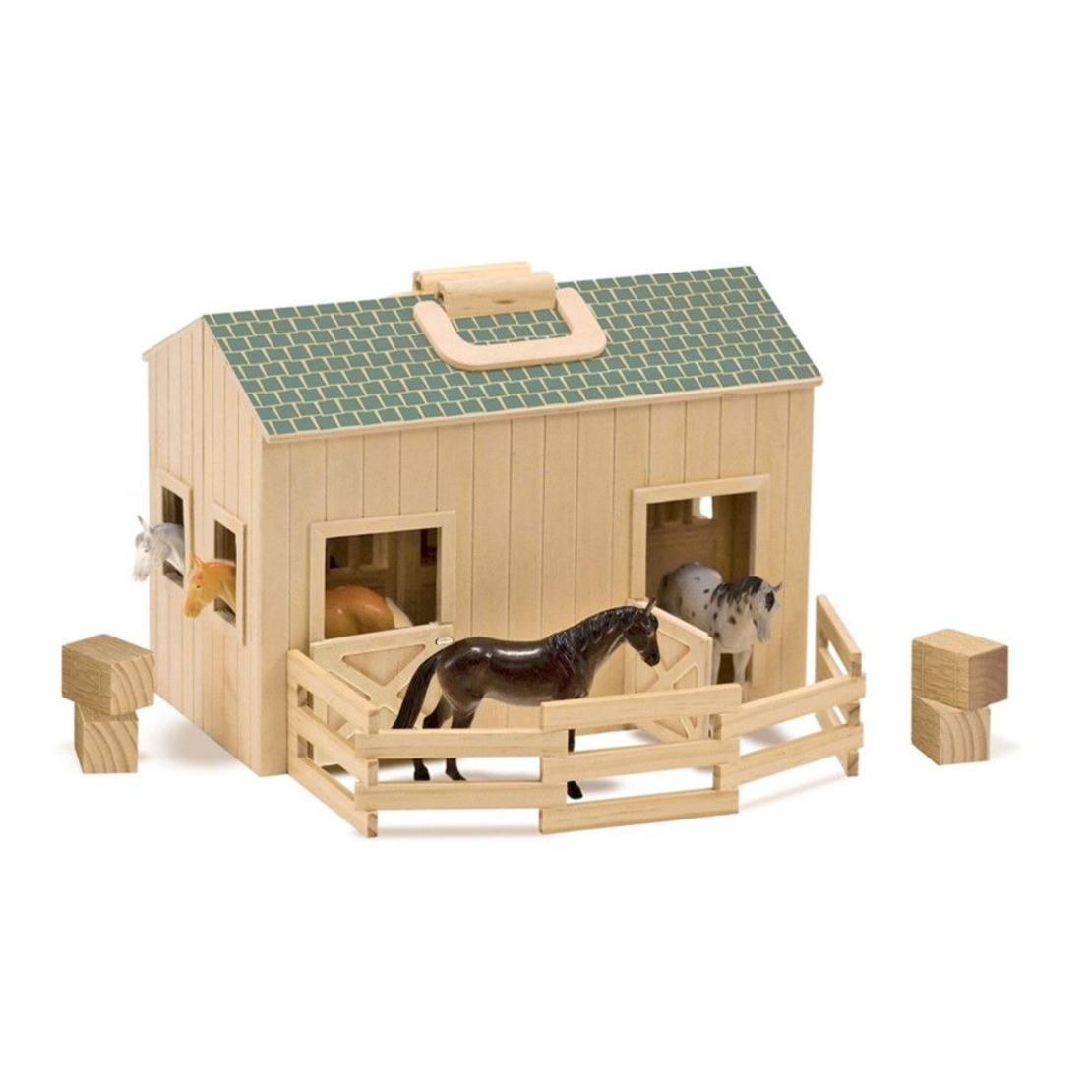 Дървена конеферма с 4 коня Melissa and Doug 13704