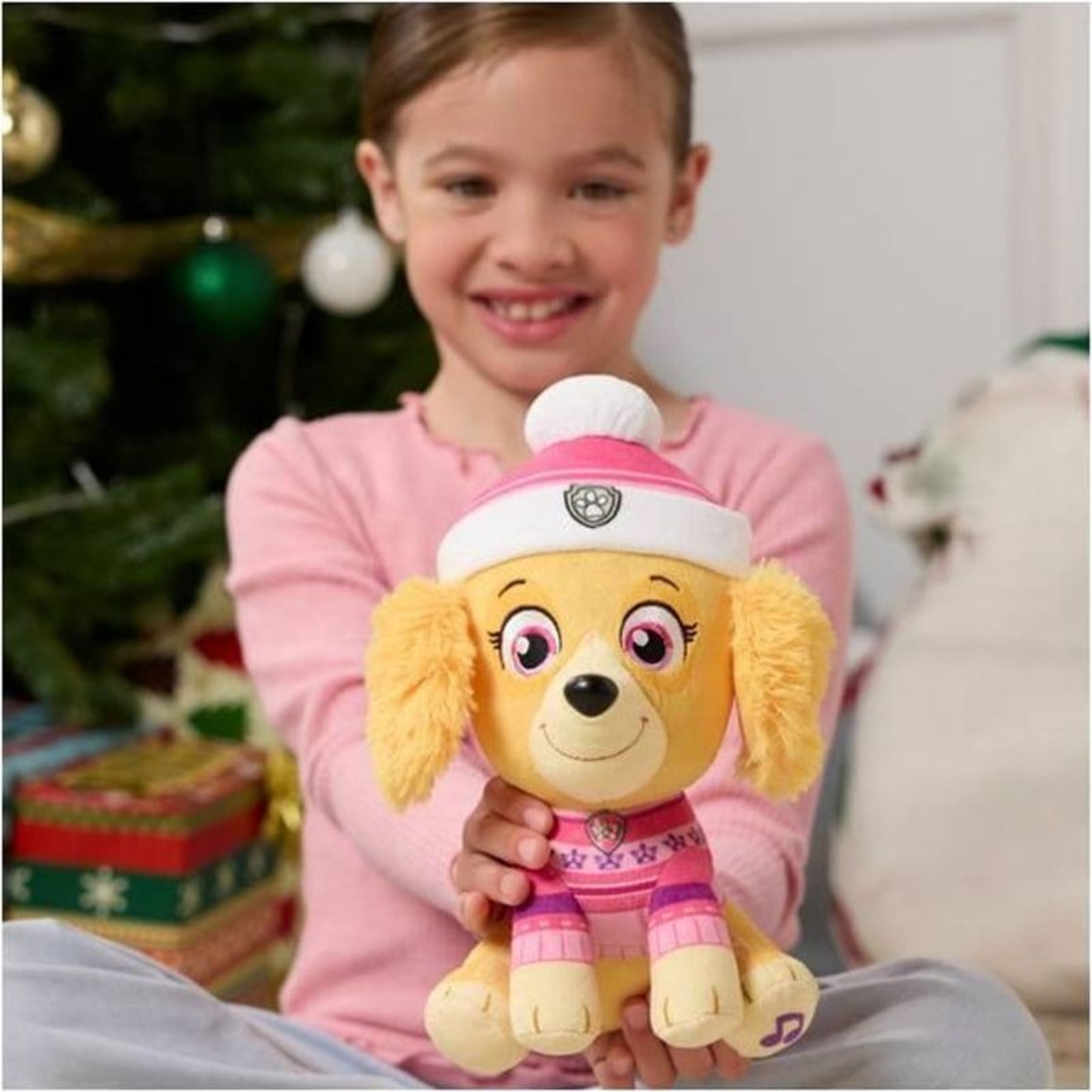 Музикална плюшена играчка Spin Master Paw Patrol Holiday Plushy, 20 см.
