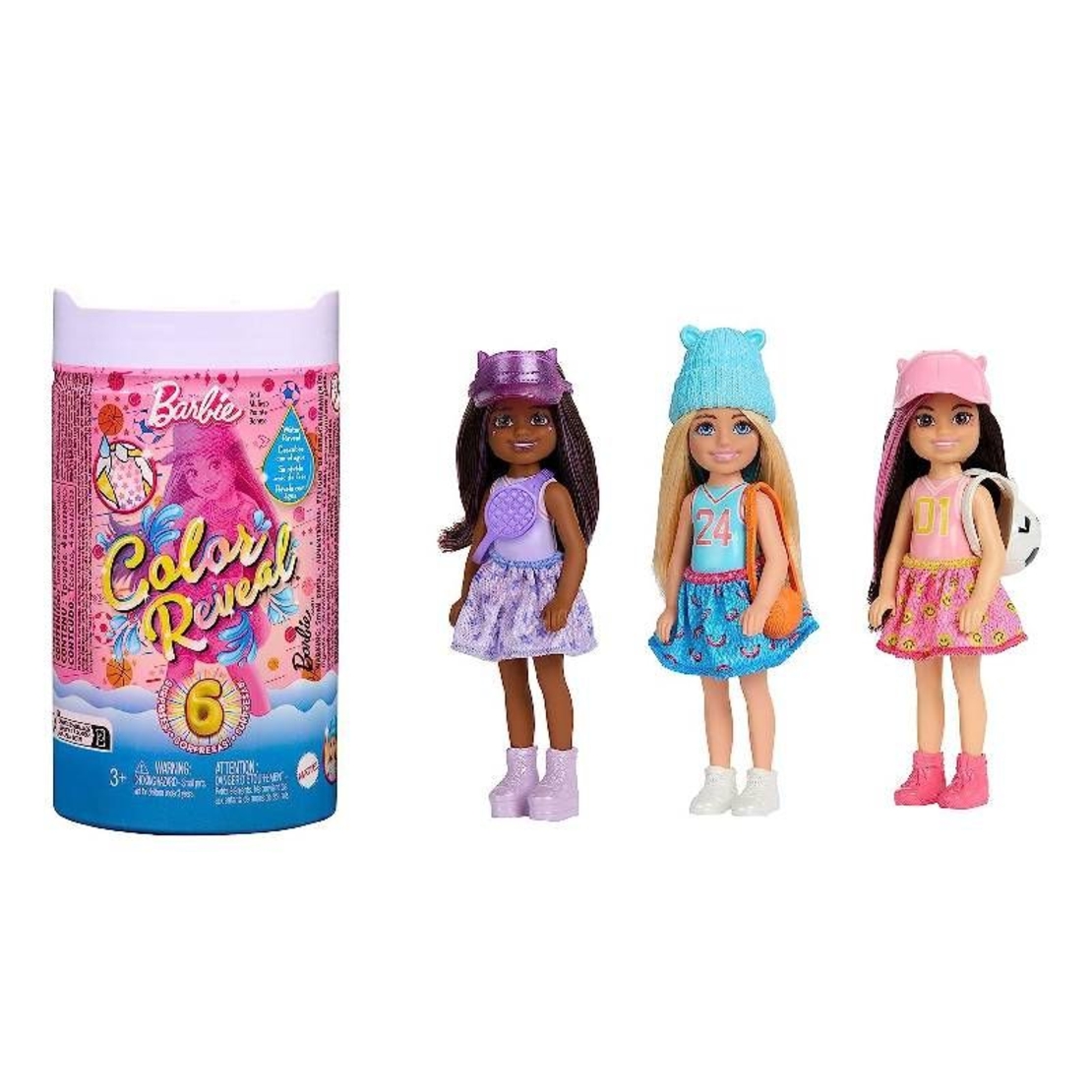 Кукла изненада Mattel Barbie Color Reveal Sport Челси, 6 изненади