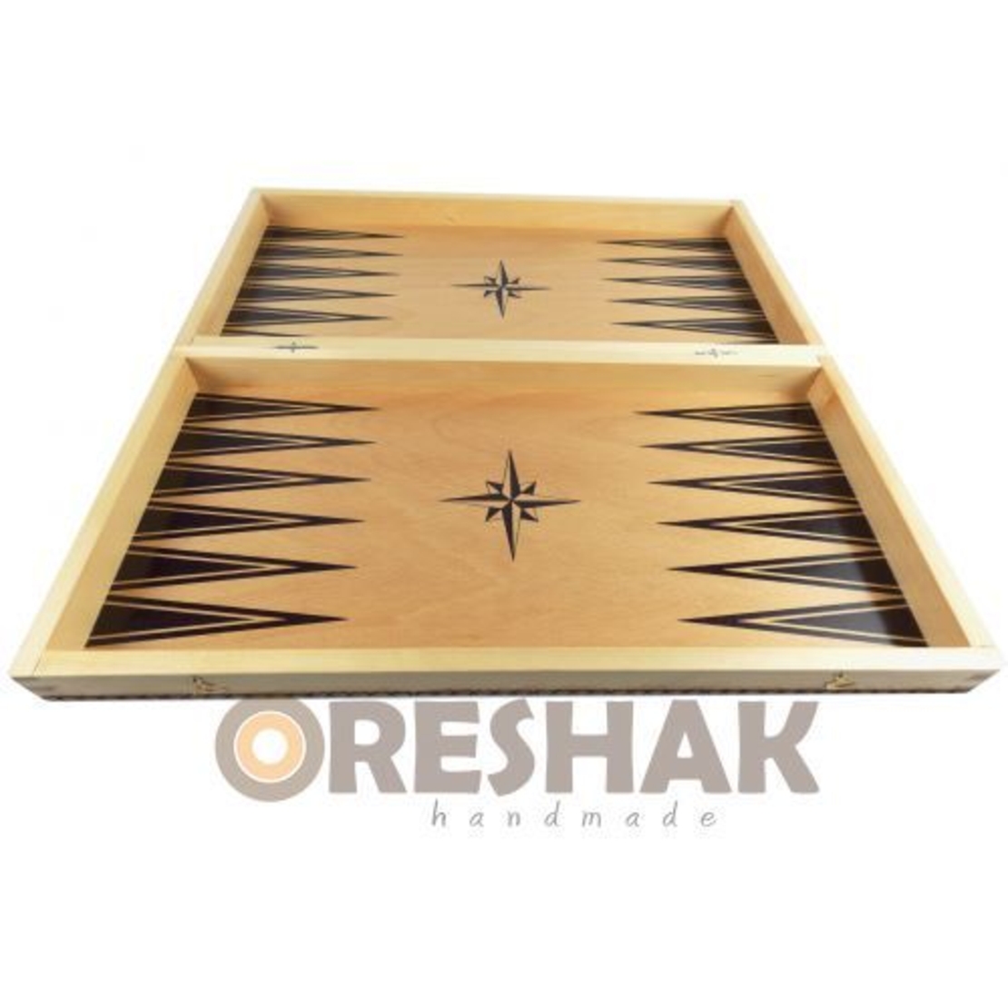 Комплект шах и табла Oreshak бук пирограф 34/34 см