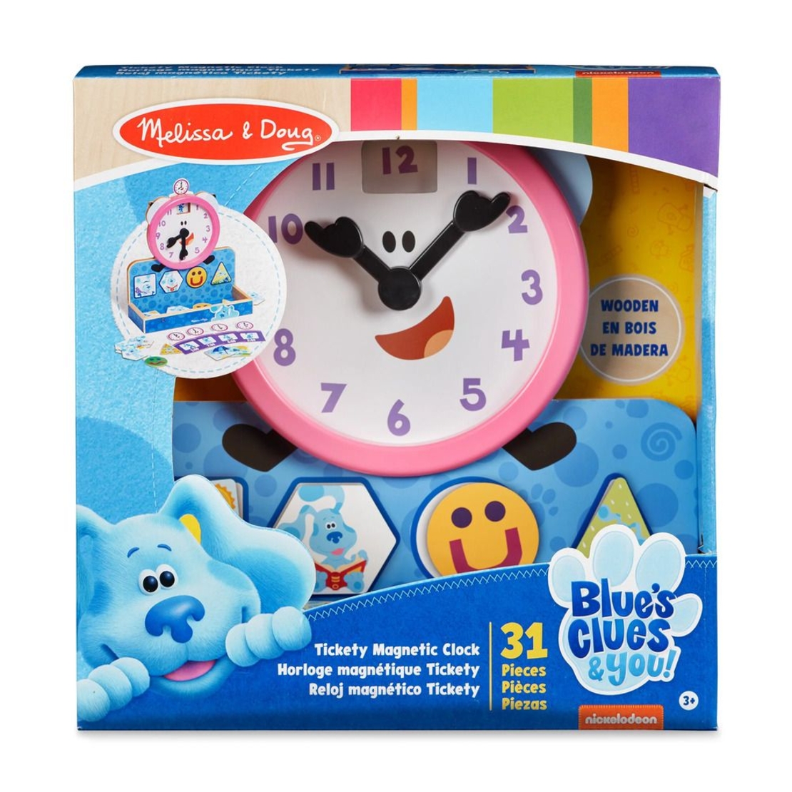 Дървен магнитен часовник Melissa and Doug Blue's Clues & You! Tickety Tock 33014